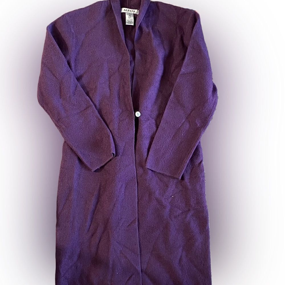 Alfani Women’s Long Purple Wool Cardigan